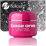 glitter 9 Silver Night base one żel kolorowy gel kolor SILCARE 5 g